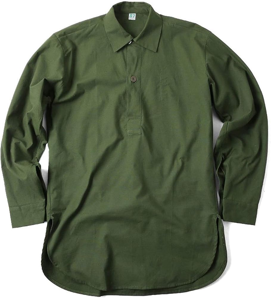 Amazon.co.jp: 実物 スウェーデン軍 M-55 プルオーバーシャツ グリーン